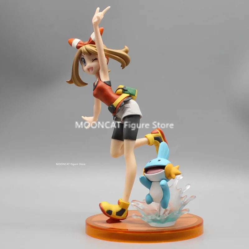 Pokemon May Maple Anime Figur May Mudkip Action Figur Modell Niedliche Sammlung PVC Statue Puppe Schreibtisch Dekoration Spielzeug Kinder Geschenk