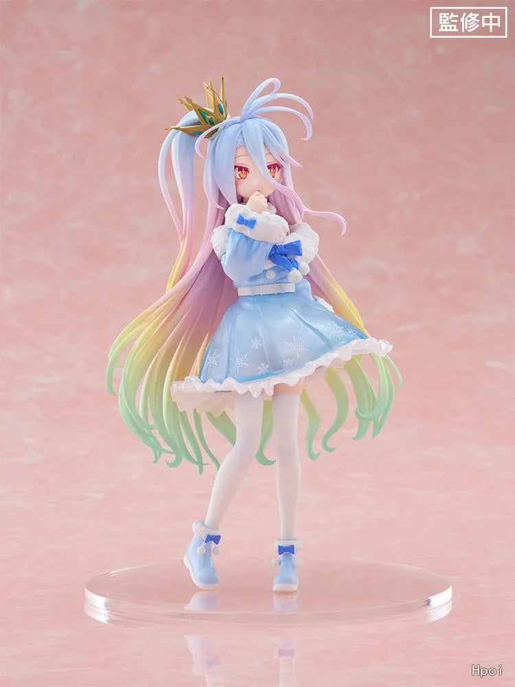 In Stock Original FuRyu TENITOL NO GAME NO LIFE Shiro Ornaments Toys Figures
