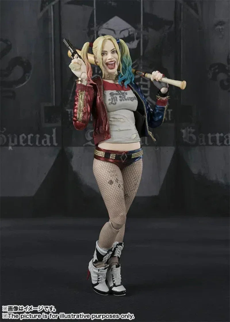 Anime-Film Suicide Squad Harley Quinn Gelenkbeweglichkeit Actionfiguren PVC Modell Statue Spielzeug Puppe Schreibtischdekor Geschenkbox