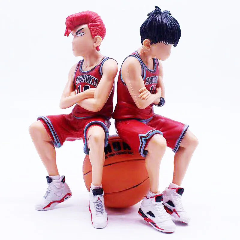 Japan Anime Figure Slam Dunk Toy Doll Sakuragi Hanamichi Rukawa Kaede PVC Cake Figurine Decoration Model Props 15cm