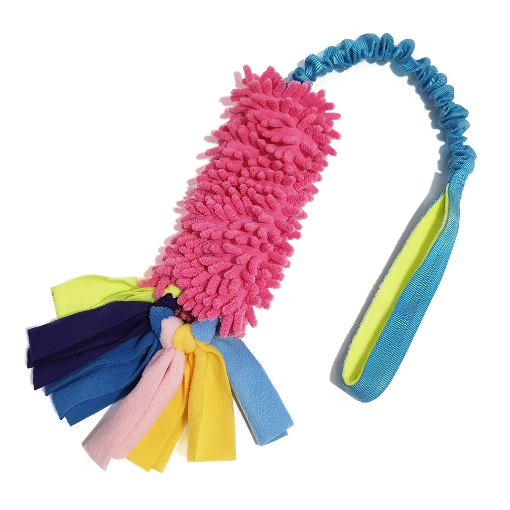 Durable Dog Toys for Aggressive Chewers - Soft Plush Pulling Rope Chew Toy with Sturdy Handle, Interactive Teeth Cleaning Toy