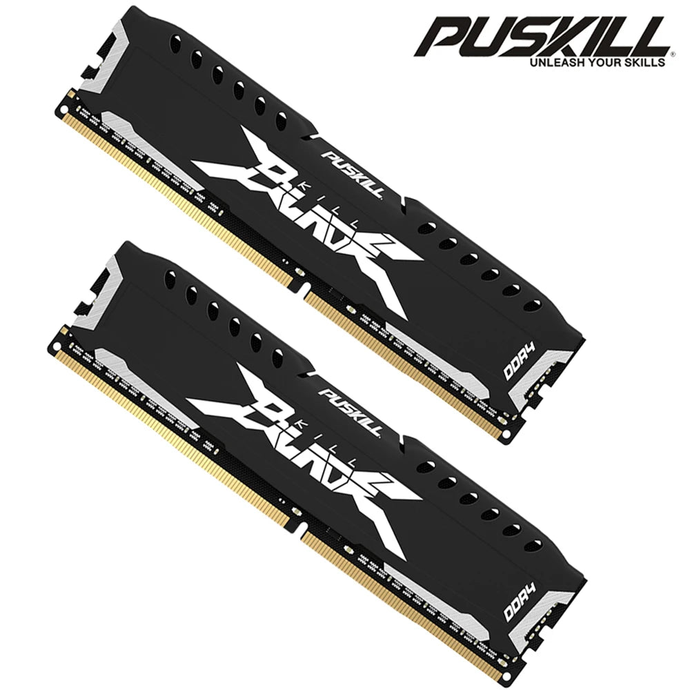 PUSKILL DDR4 Memory RAM Desktop 16GBx2 8GBx2  3200MHz 2666MHz 1.2V 288-pin Computer UDIMM Cooling Vest  Memoria