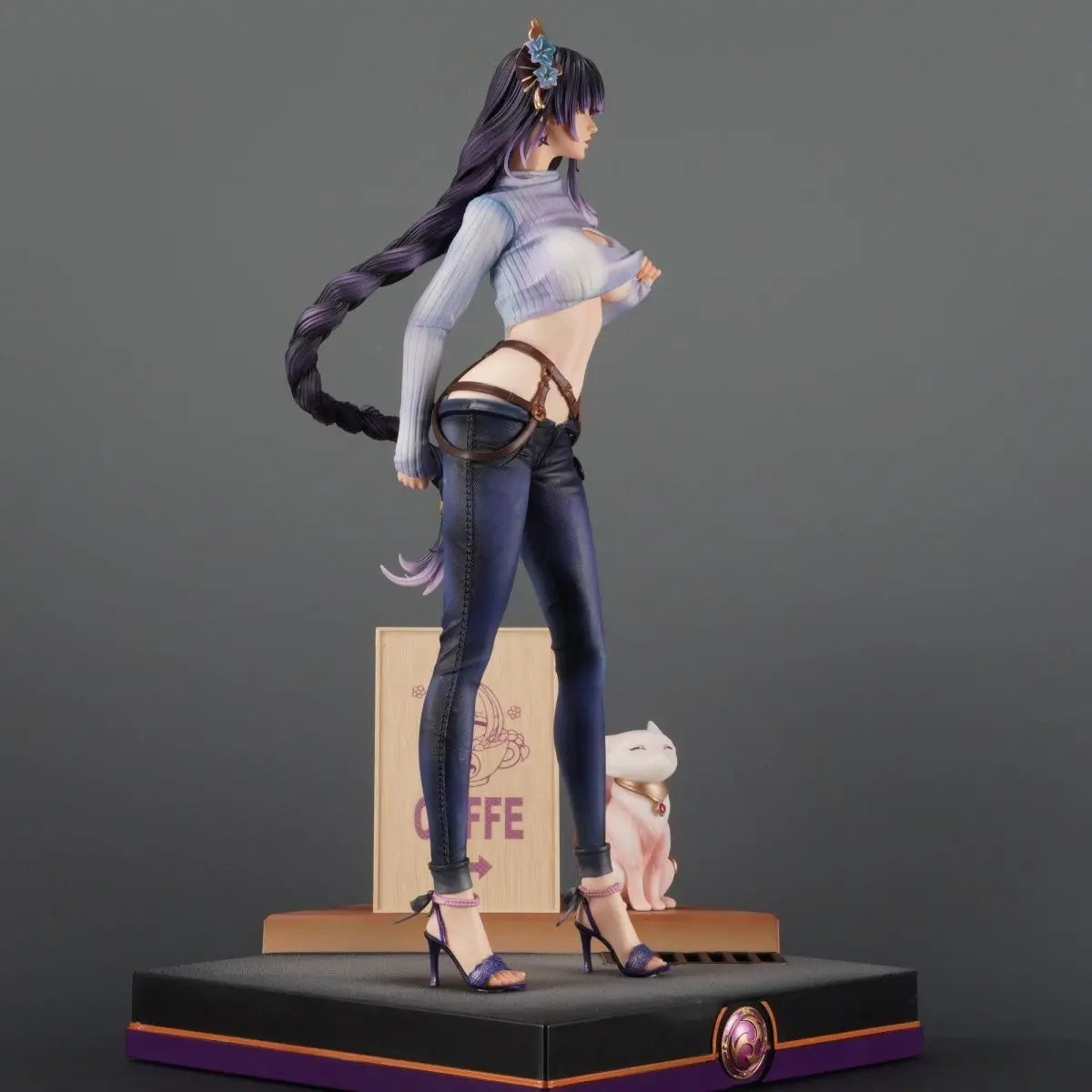 51 cm Genshin Impact Fa Raiden Shogun Harzkopf Skulptur Spiel Mädchen Figuren Modelle Statue Jungen Sammlerstück Ornament Puppenspielzeug