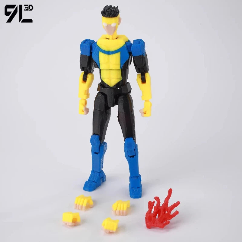 9L 3D Invincible Omni Man Titan Action Figure - Multi-Jointed Articulated Collectible Toy for US Comic Fans Display
