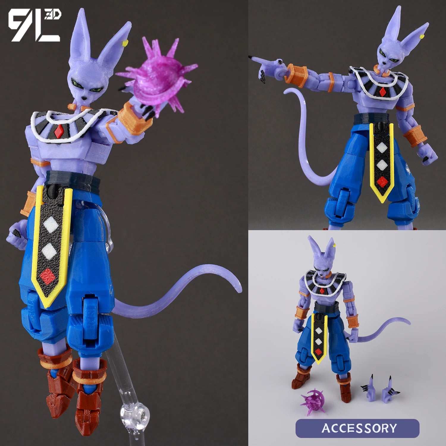 9L3D Action-Puppe Dummy13 T13 Beerus VS Goku Actionfiguren Ganzkörper bewegliches Stressabbau-Spielzeug Schreibtischdekor Geburtstagsgeschenke Titan13