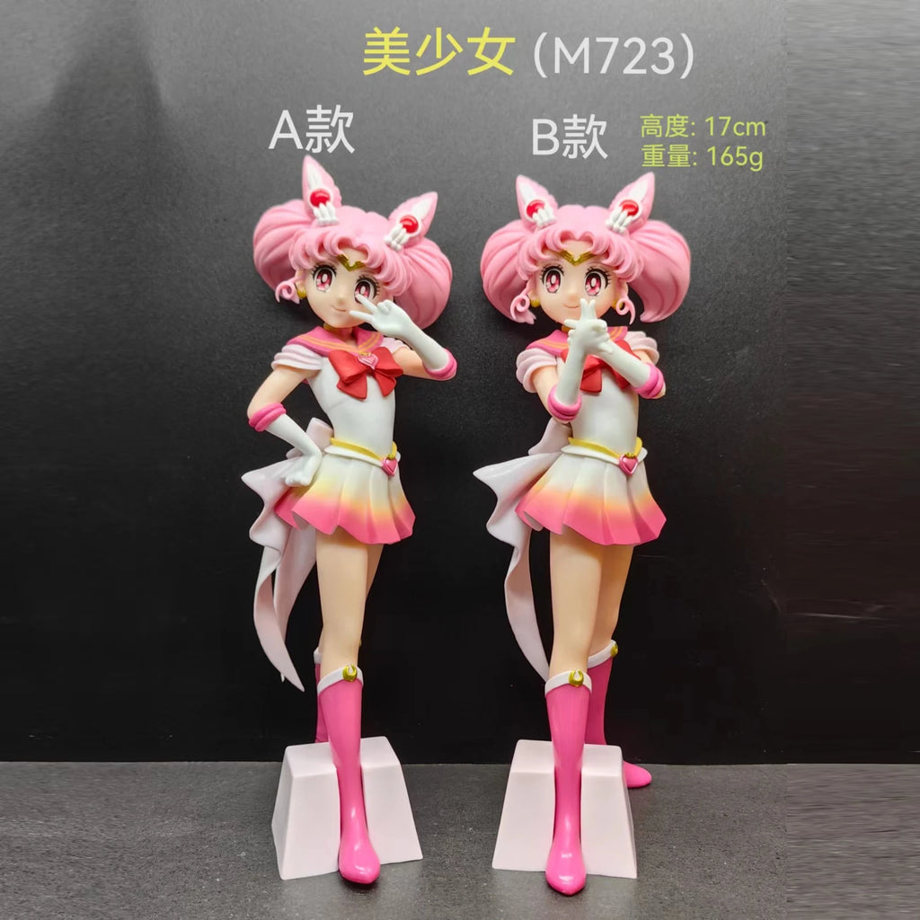 2er-Pack Anime Sailor Moon Tsukino Usagi Einzigartiger Anhänger Sailor Moon Eternal Super Sailor Satsuki Modell Spielzeug Geschenk Actionfigur 16CM