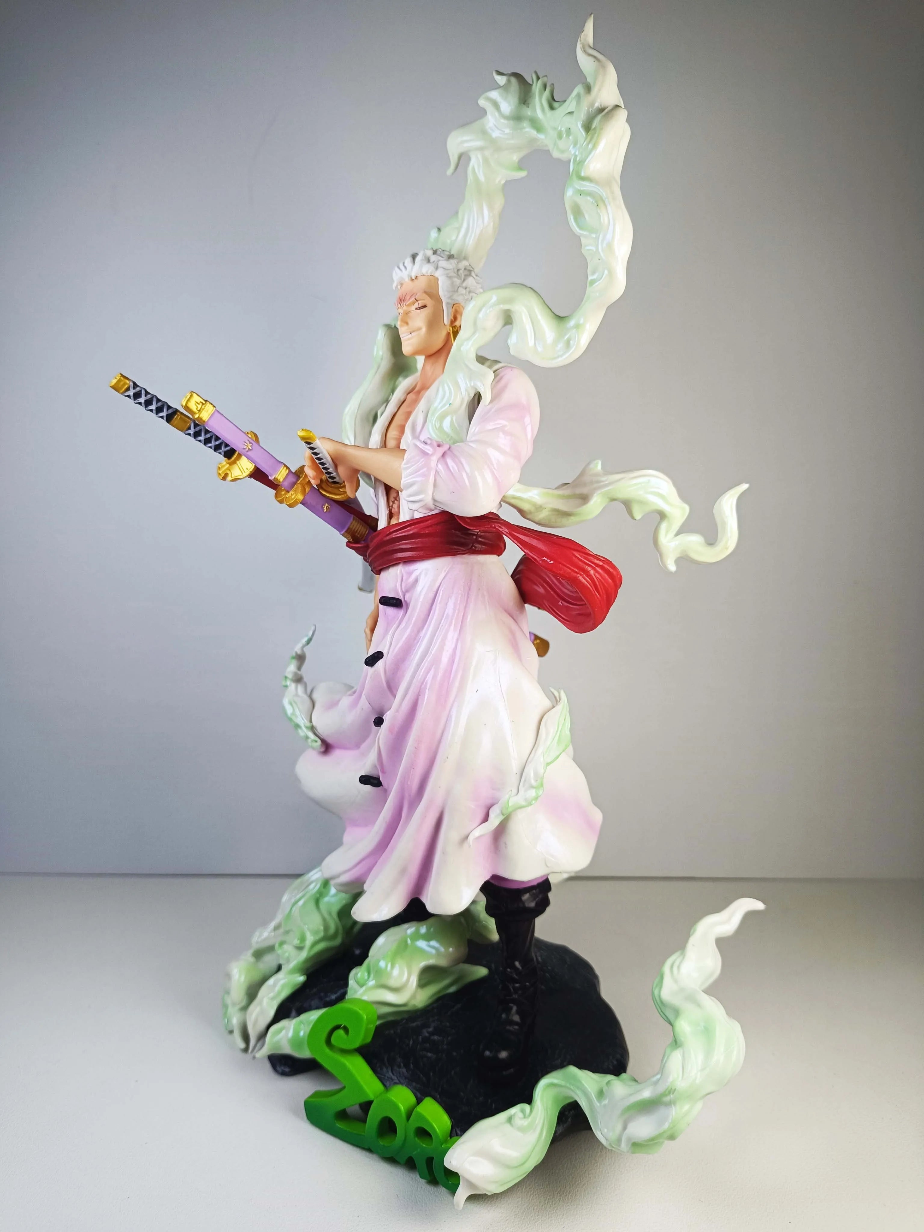One Piece Gk Nika Form Solon Rhonoya Zoro Swordsman Model Ornament Box Set Handmade Desktop Collection Ornaments Gift