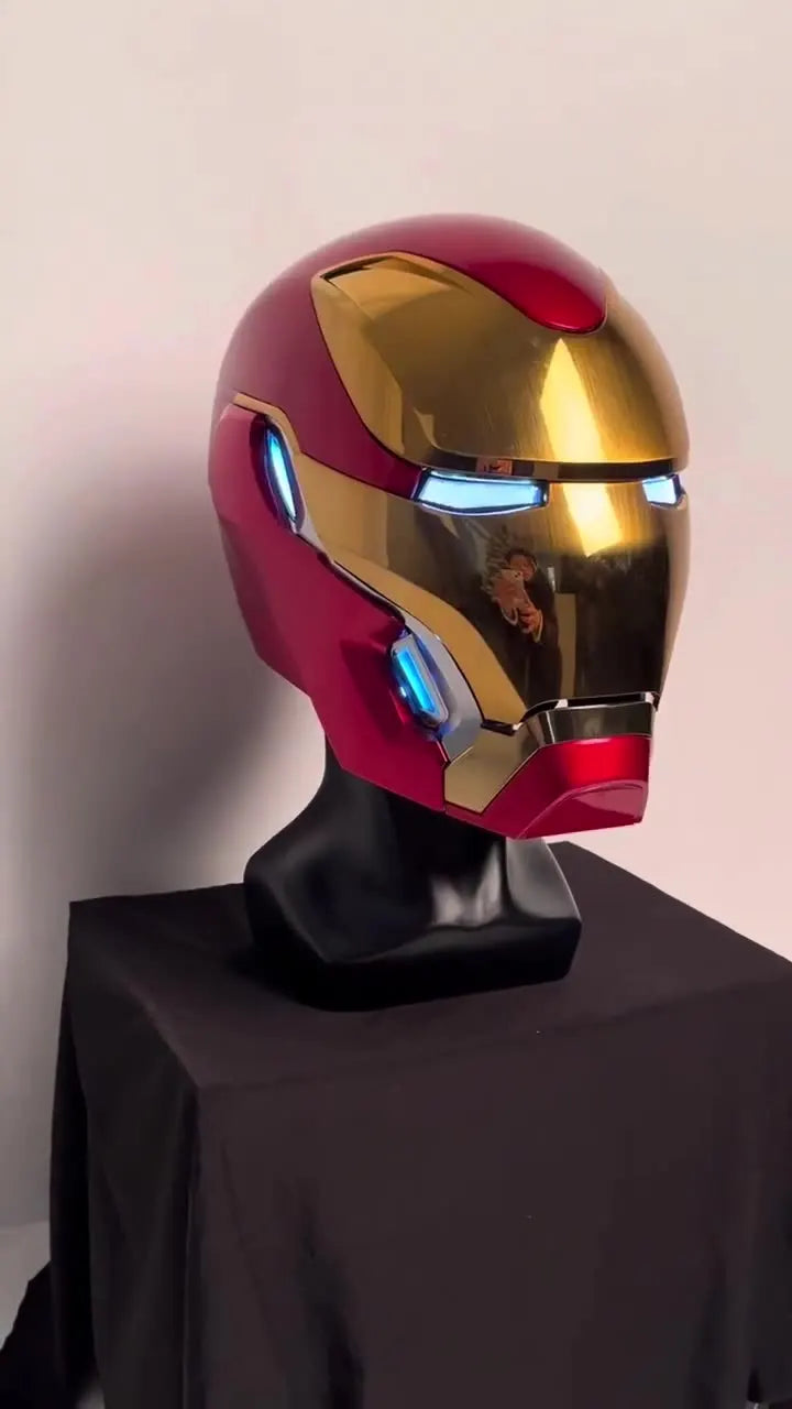 Rc Mk50 Marvel Iron Man 1:1 Wearable Helmet Voice-Activated Deformation Around Figures Animation Derivatives Model Toy Gift ﻿