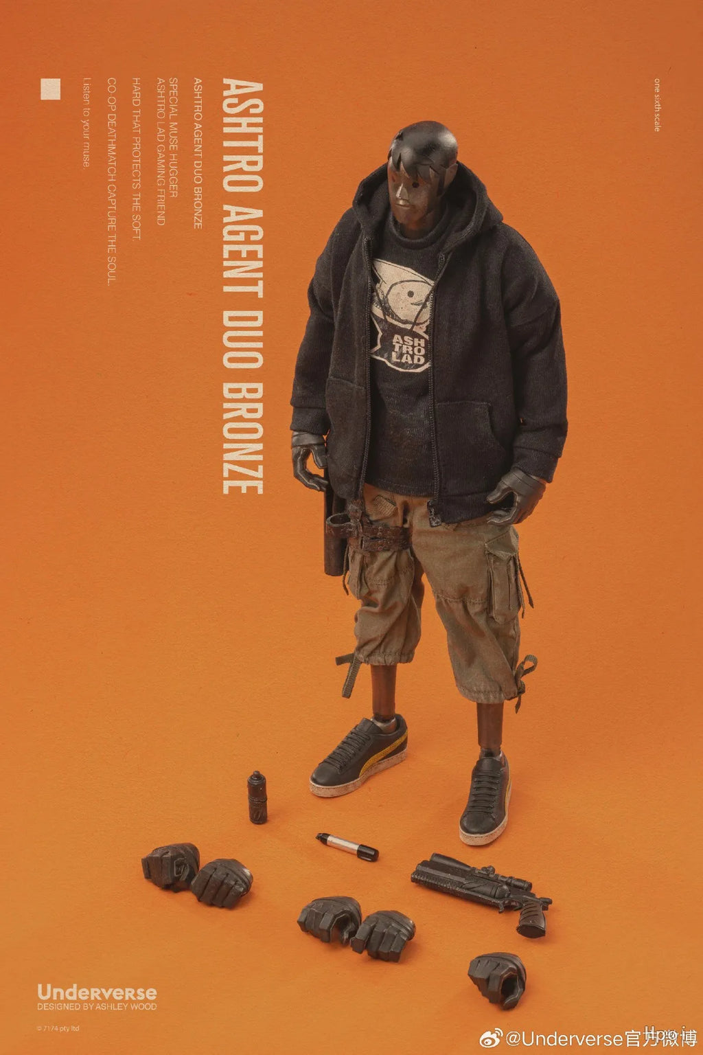 【In Stock】Original Underverse Ashtro Agent 1/6 Action Figure Toy Model Gift Collection