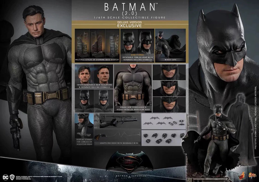 [In Stock] HOTTOYS HT MMS731 MMS732 Batman Light Armor Edition 2.0 Big Book BVS Mobile Soldier Set Figure Doll