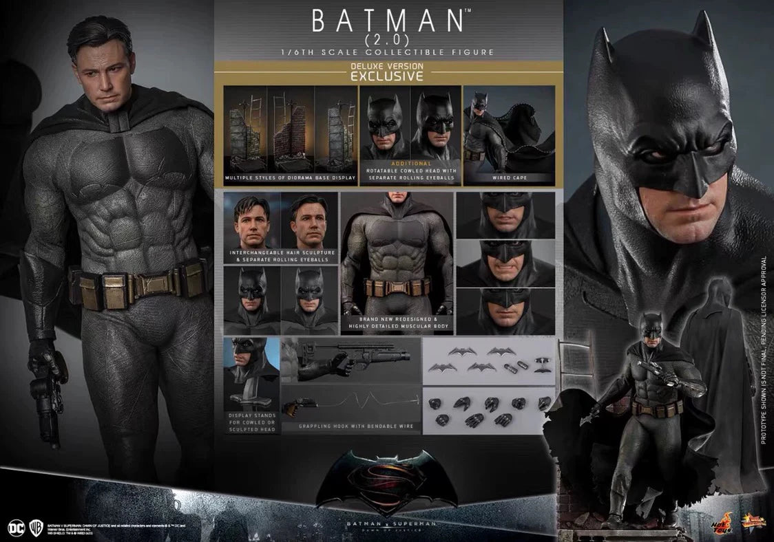 [In Stock] HOTTOYS HT MMS731 MMS732 Batman Light Armor Edition 2.0 Big Book BVS Mobile Soldier Set Figure Doll