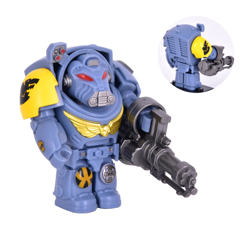 NEUE Mittelalterliche Kriegsritterfigur, aufwendige Details, schwere Bewaffnung, Engel, Ultramarines, Templer, Kriegssoldaten
