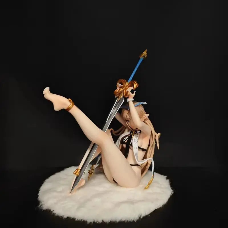 Anime Wuthering Waves Kantiya Figurine Elf Girl With Sword Bikini Outfit Pvc Action Figure Desktop Decor Collection Toy Gift