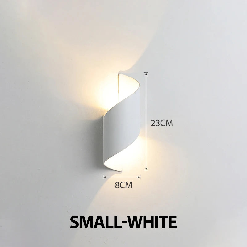 Spirale Design LED Wand Lampe 10W Indoor Wand Lichter Wasserdichte Outdoor Moderne Nordic Wand Lampe Innen Wand Licht Hause decor