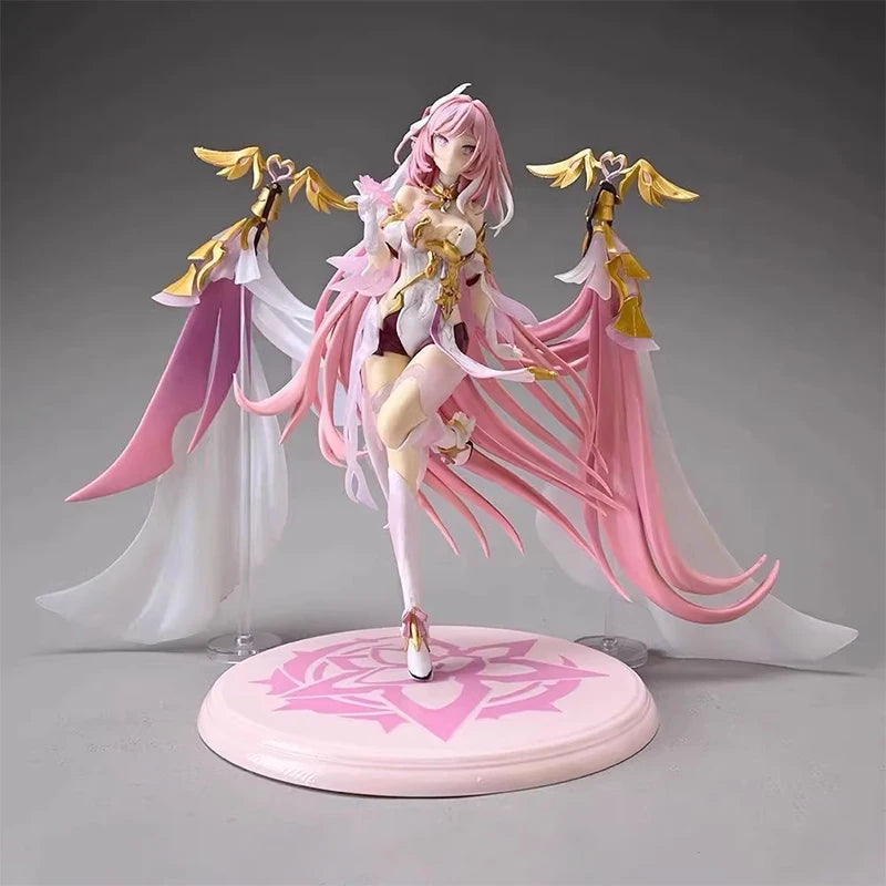 Honkai Impact 3rd Elysia Pink Sweetheart Maid Figure Holding Dessert Tray Anime GK Model Collectible Birthday Gift For Game Fans