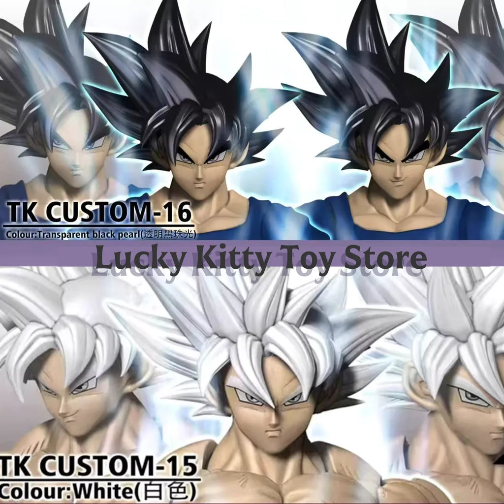 TK CUSTOM Son Goku Head Sculpt Dragon Ball Ultra Instinct Goku Head Accessories Anime Action Figure Figurine Model Toys Gifts
