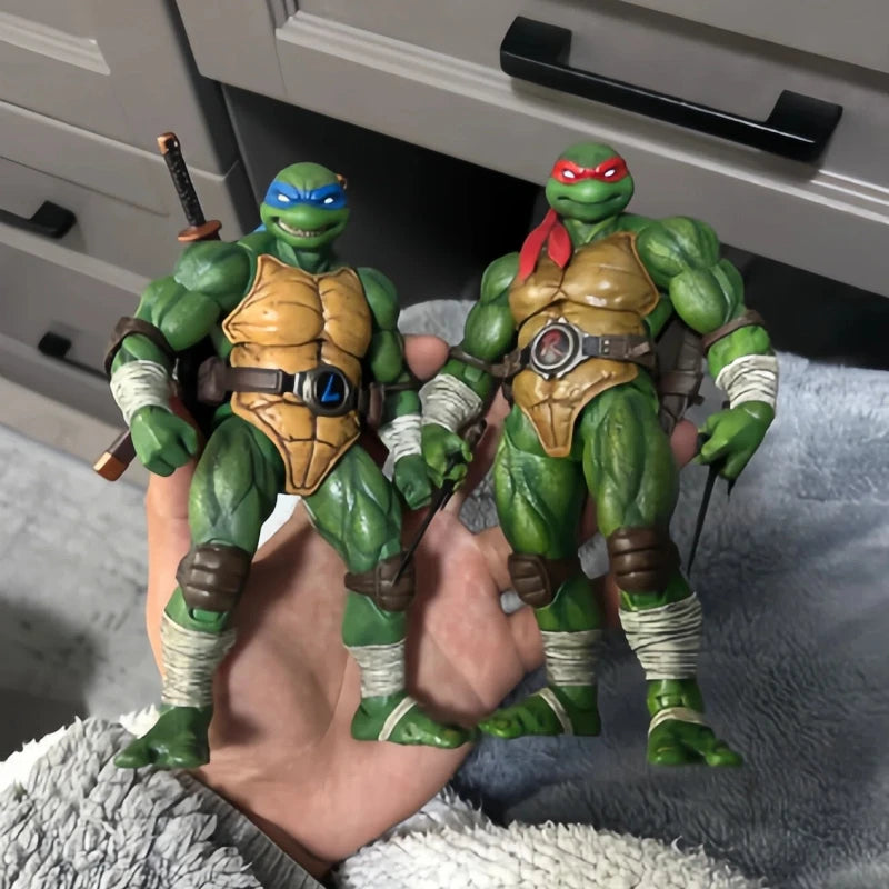 Original Lingjihun 1/12 Ninja Raphael Leonardo Action Figure Pvc Figurine Collect Hobby Toy Christmas Gift  Anime Fans In Stock