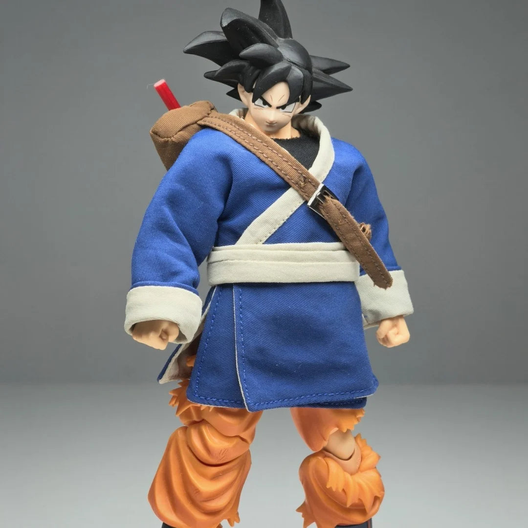 DRAGON BALL Shf Anime Handmade Son Goku Cloak Martial arts attire crossbody bag Built In Iron Wire Is Suitable for 1/12 Toy