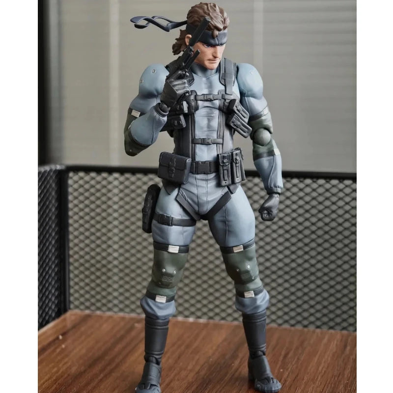 Figma Solid Snake Action Figure 1/12 Scale 6 Inch Japanese Classic Game Mgs2 Male Full Set Articulated Doll Birthday Gift