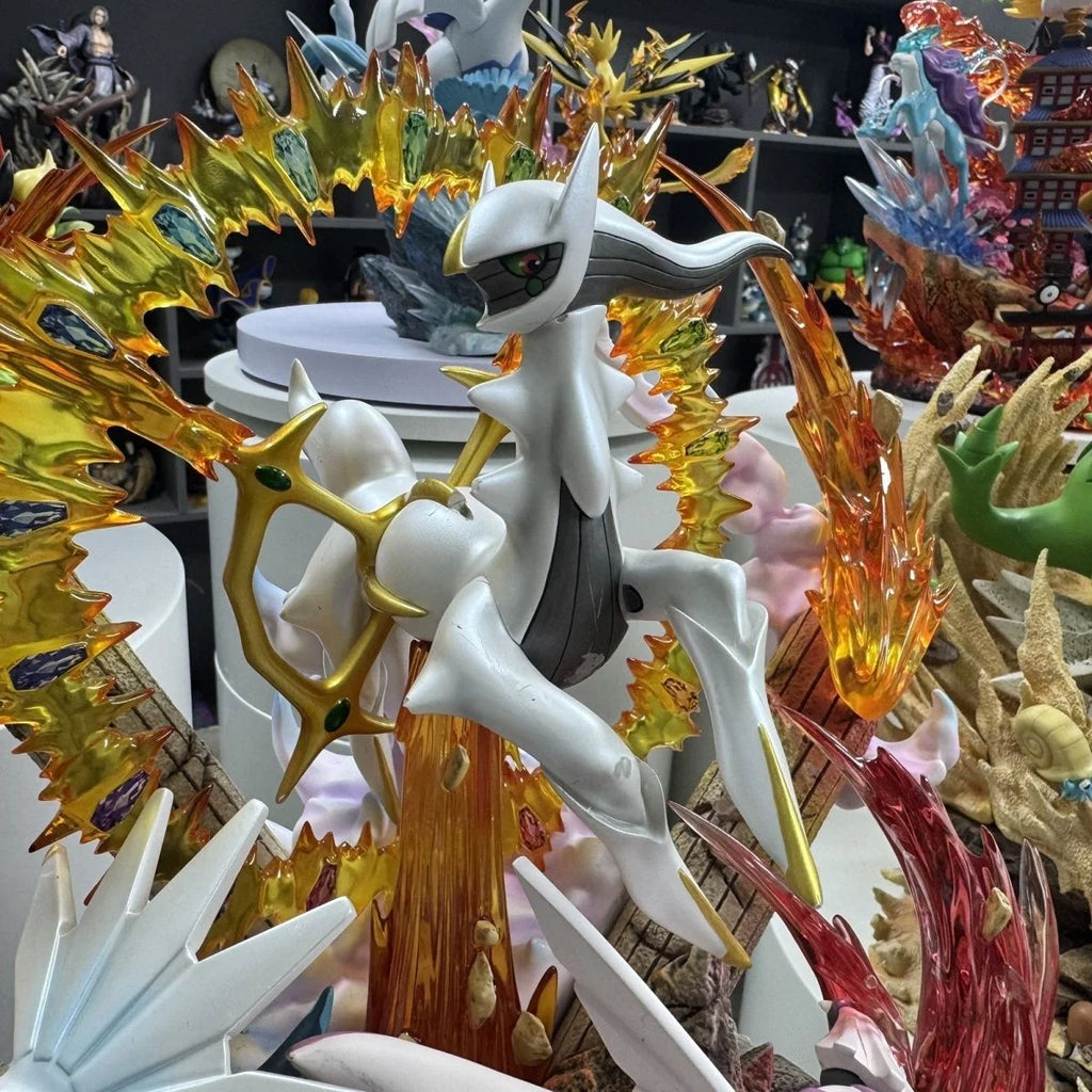 New 37cm Arceus Dialga Anime Figures Four Divine Beasts Figurine Palkia PPAP PKM Giratina Pvc Stutue Collection Model Toys Gifts