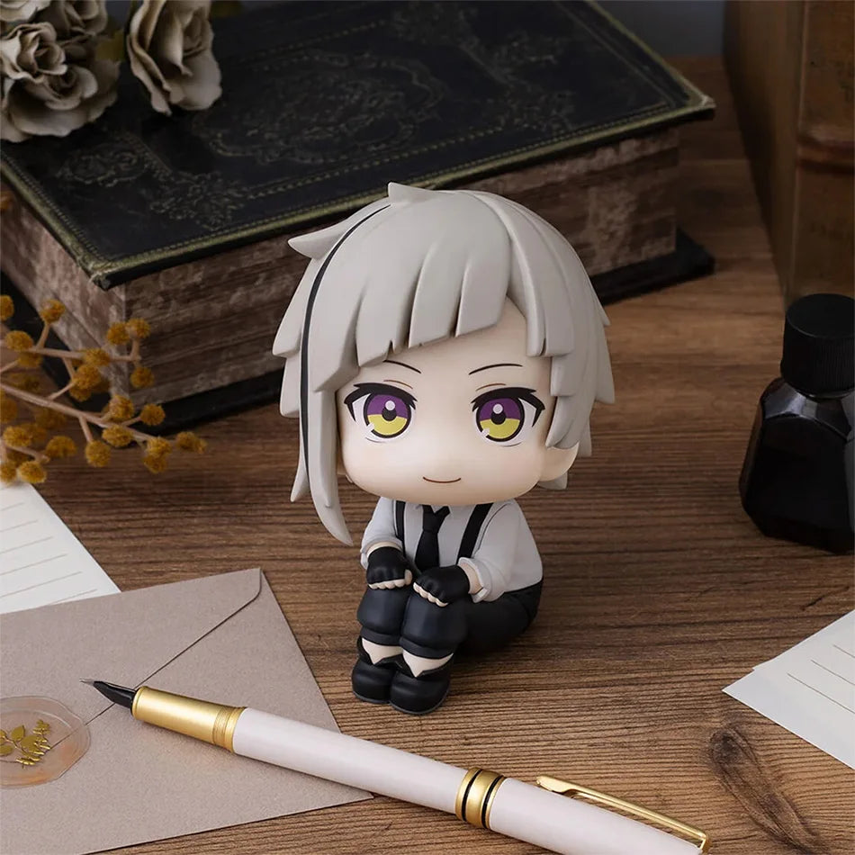 New 10cm Bungou Stray Dogs Anime Figure Look Up Nakajima Atsushi Action Figure Q Version Dazai Osamu Figurine PVC Collection Toy