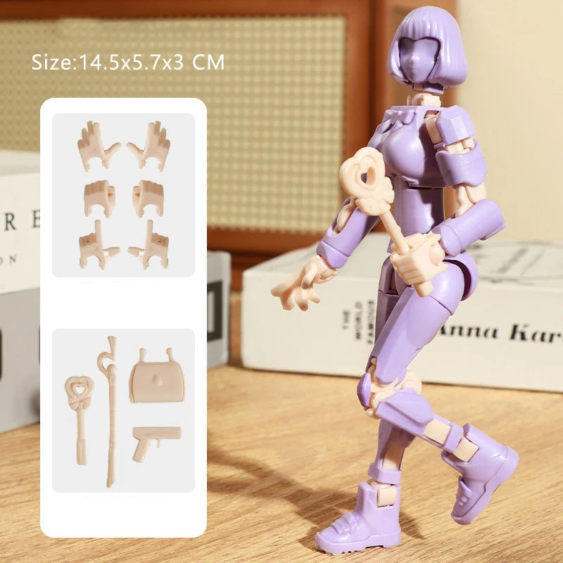 3D Printed Mannequin Dummy Magical Beauty Girl Action Figure  Multi-Jointed Movable Shapeshift Robot Ornament  For Kids Adult