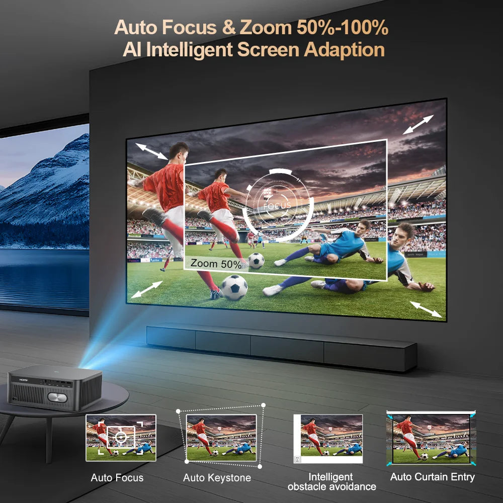ThundeaL 3000Ansi 4K Full HD Projektor TD98Pro 2G 32G Heimkino WiFi Android Tragbares Samrt TV Kino TD98 Pro Beam Projektor