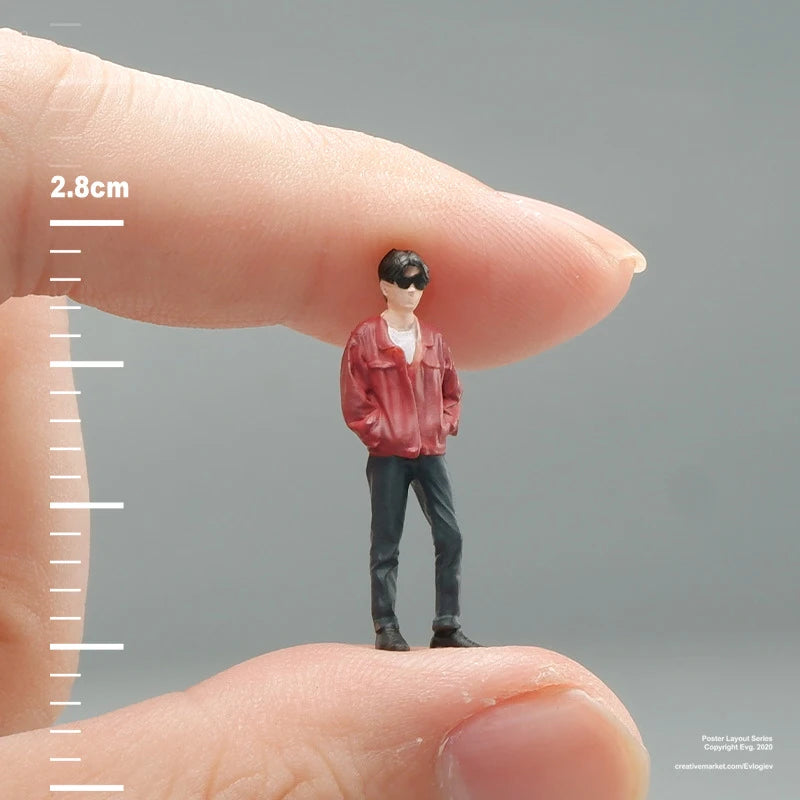 Resin Diorama 1:64 Scale Mini Figures Miniatura  Garage Scenes Minifigures Model Kit DIY Craft Toys Anime Figure Collectible