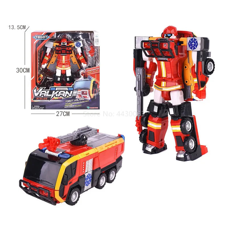 Newest Big ABS Tobot Transformation Robot Toys Korea Cartoon Brothers Anime Tobot Deformation Car Bulldozer Toys for Child Gift