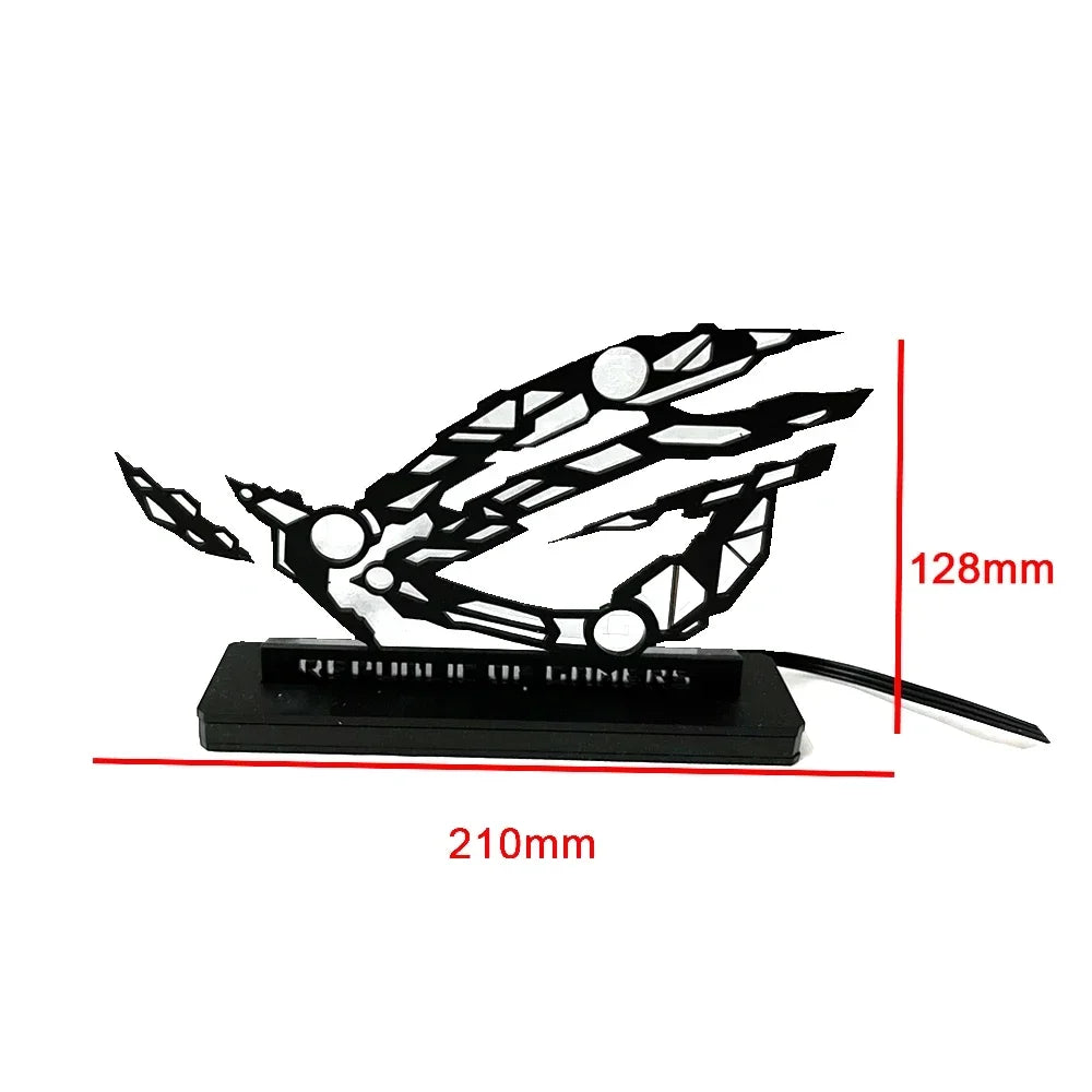 ARGB PC Case ROG Ornaments,DIY Desktop Gaming Cabinet Decorative Figure 5V 3PIN AURA SYNC
