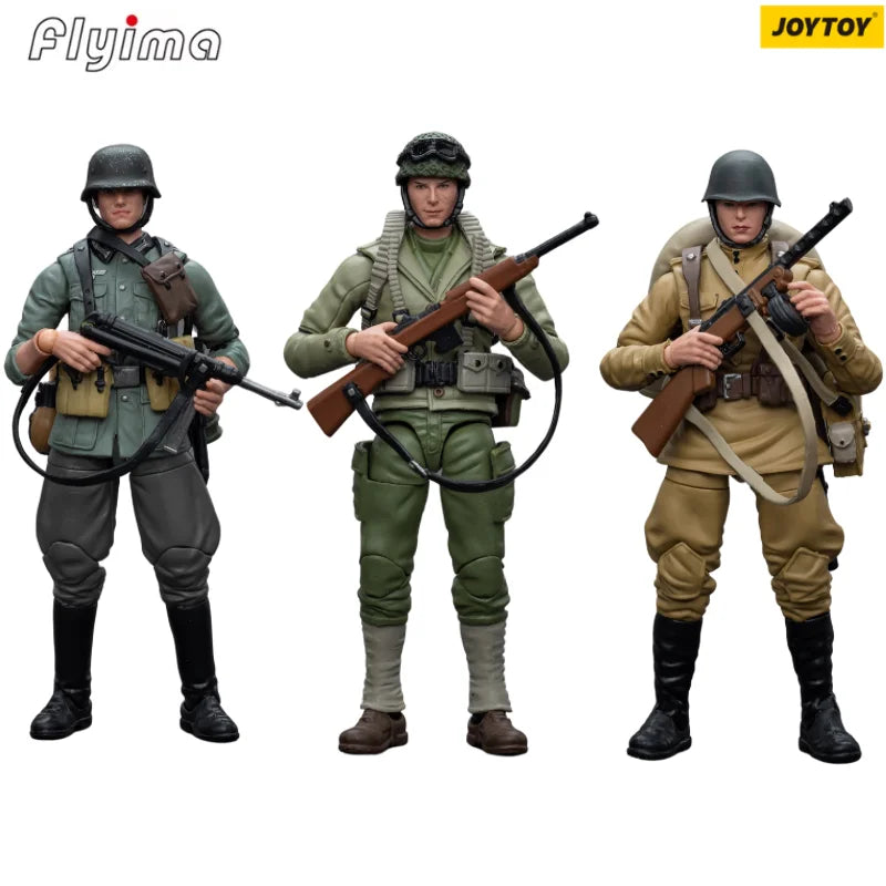 [IN STOCK] JOYTOY Hardcore Coldplay 1/18 Action Figure WWII  Wehrmacht/Soviet Infantry/United States Army3PCS Model