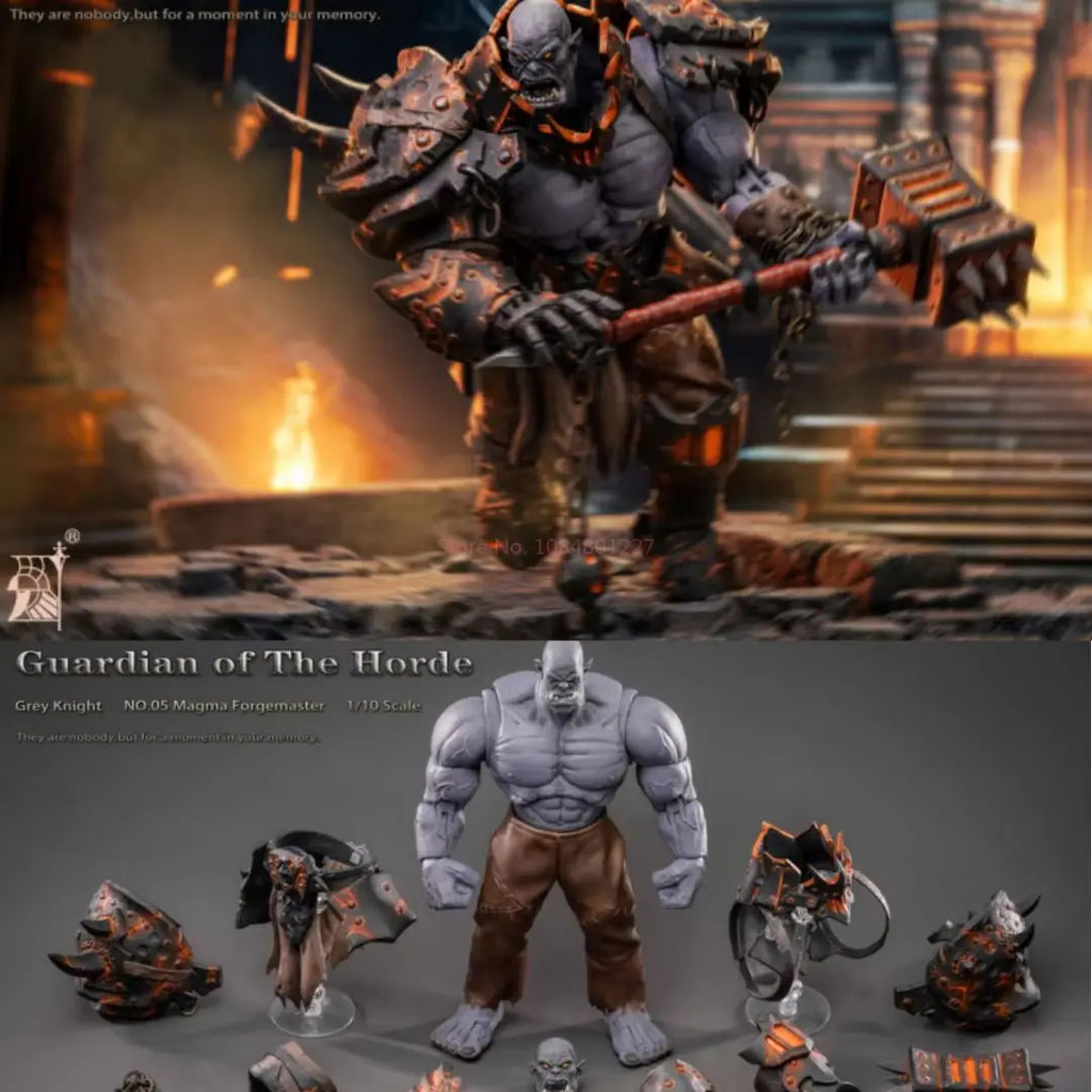 Оригинален комплект играчки Greyknight Wow Orc No.05 Magma Forgemaster Guardian Of The Horde в мащаб 1/10, сив рицар, коледни подаръци
