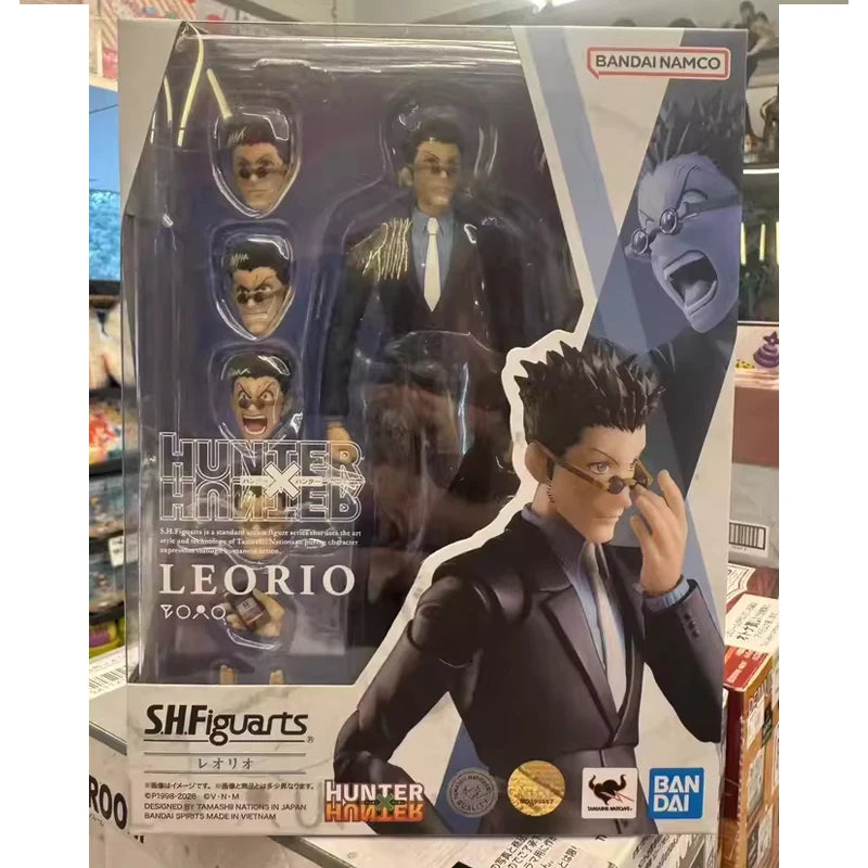 Fast Shipping Bandai Anime HUNTER×HUNTER SHF LEORIO Original Movable Model Toys Action Figure Collectible Ornaments Children Kid