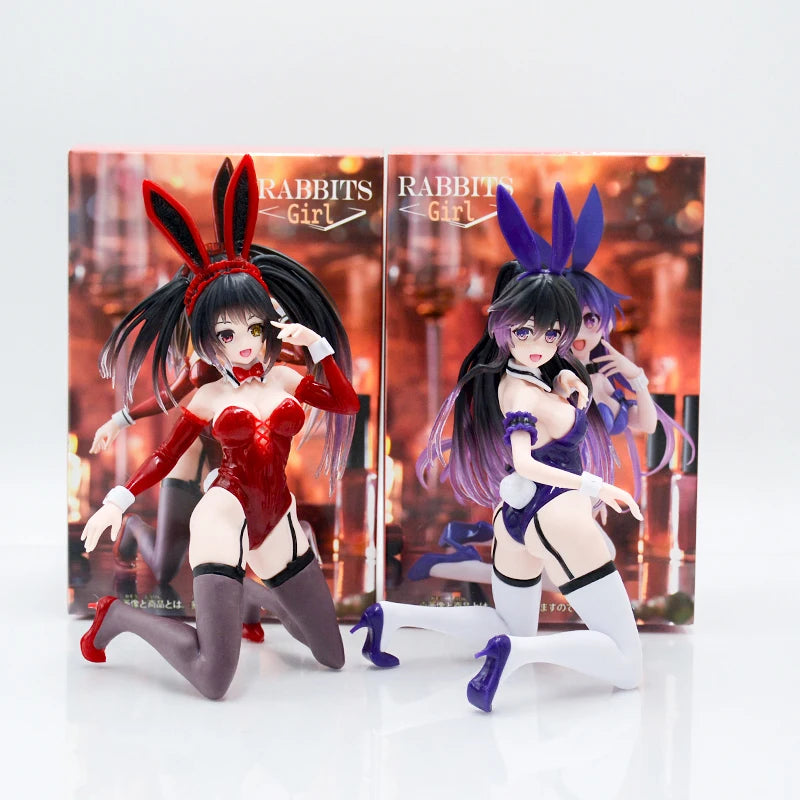 24cm KDcolle Date A Bullet Kurumi Tokisaki Anime Figure Date A Live Yatogami Tohka Bunny Girl Action Figure Adult Model Doll Toy