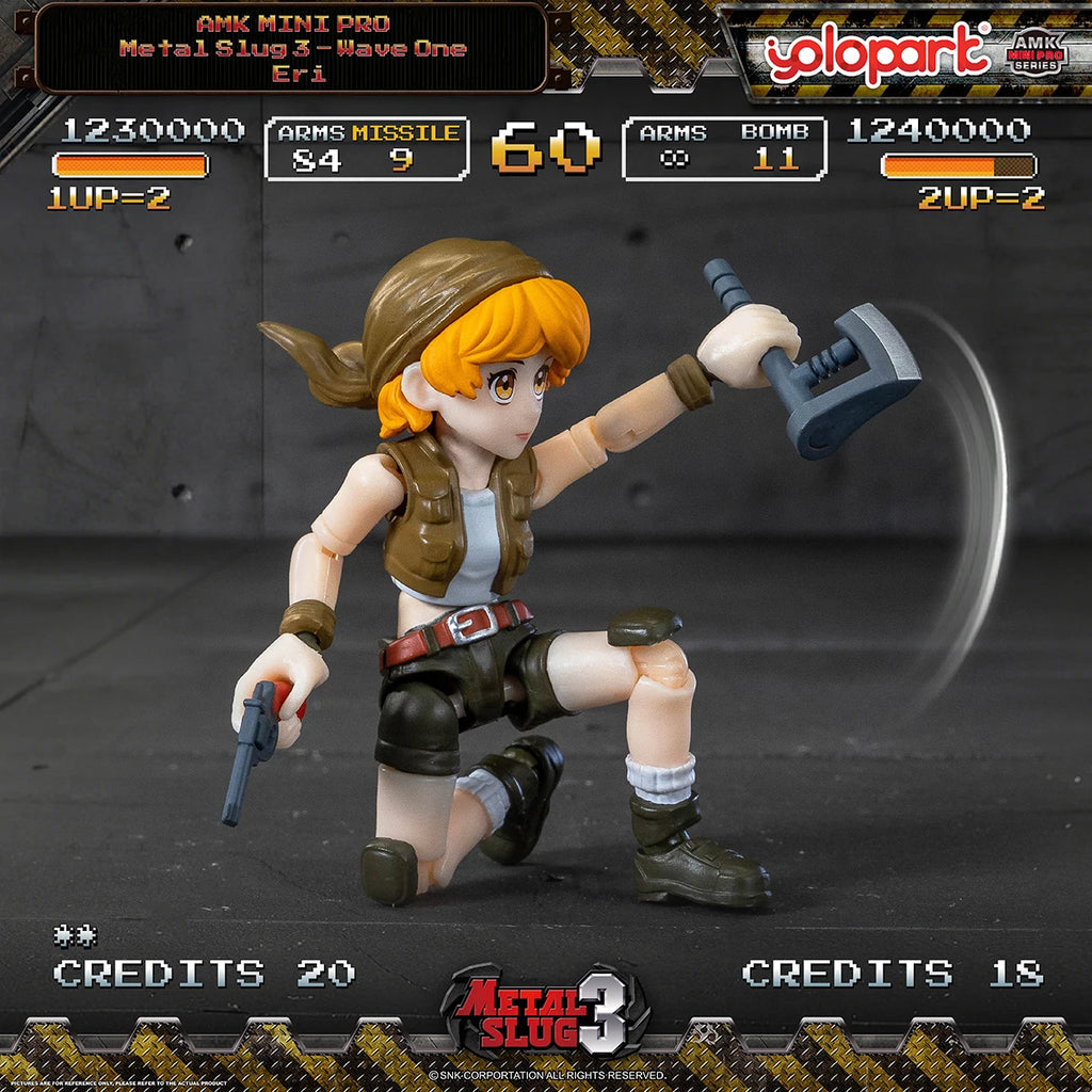 HIPLAY Yolopark AMK MINI Pro Classic Arcade Game Marco Rossi Eri Kasamoto Metal Slug 3 Wave 1 Assembly Model Kits
