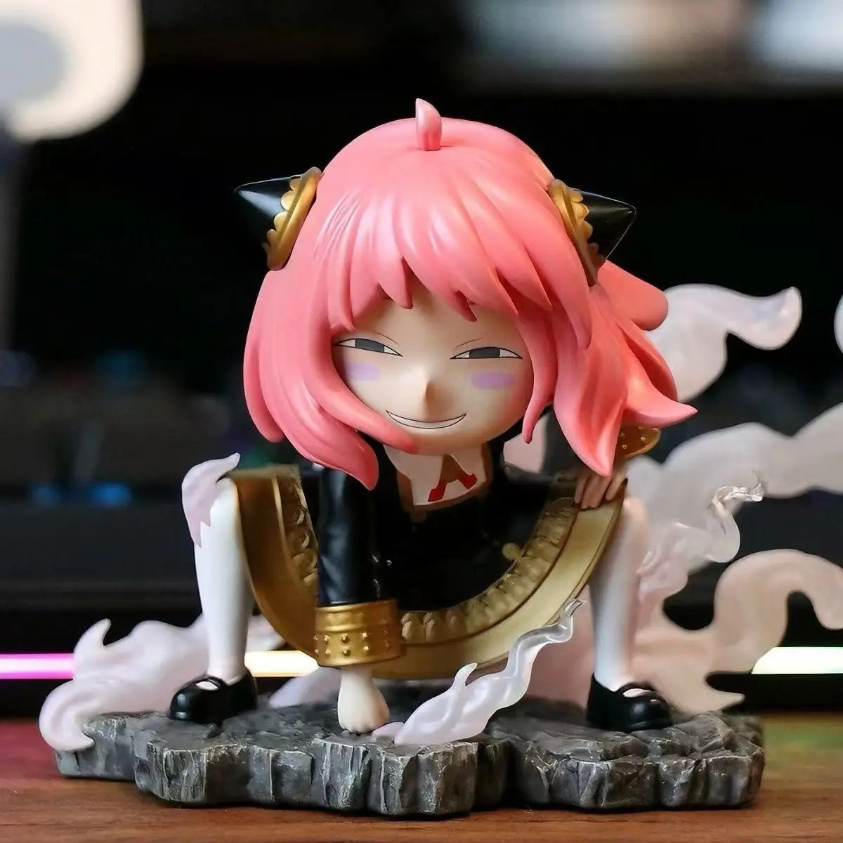 10 cm Spy Family Anya Anime Figur Anya Forger Cos Luffy Gear 2 Figurine Kawaii PVC Statue Dekoration Sammlung Modell Spielzeug Geschenke