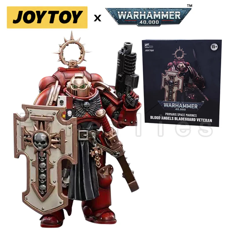 1/18 JOYTOY Action Figure (4PCS/SET) 40K Bladeguard Veteran Set Anime Collection Model Toy