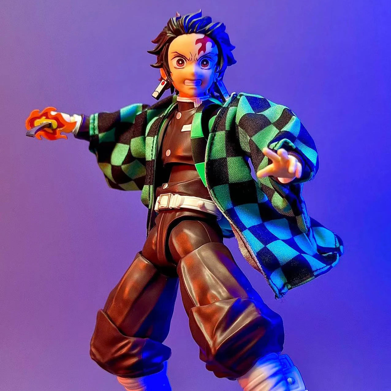 1/12 Мащаб Мъжки войник Камадо Танджуроу, Ghost Kill Team, Мечоносци, Карирано яке, Дрехи, Жилетка за 6-инчова екшън фигурка Модел