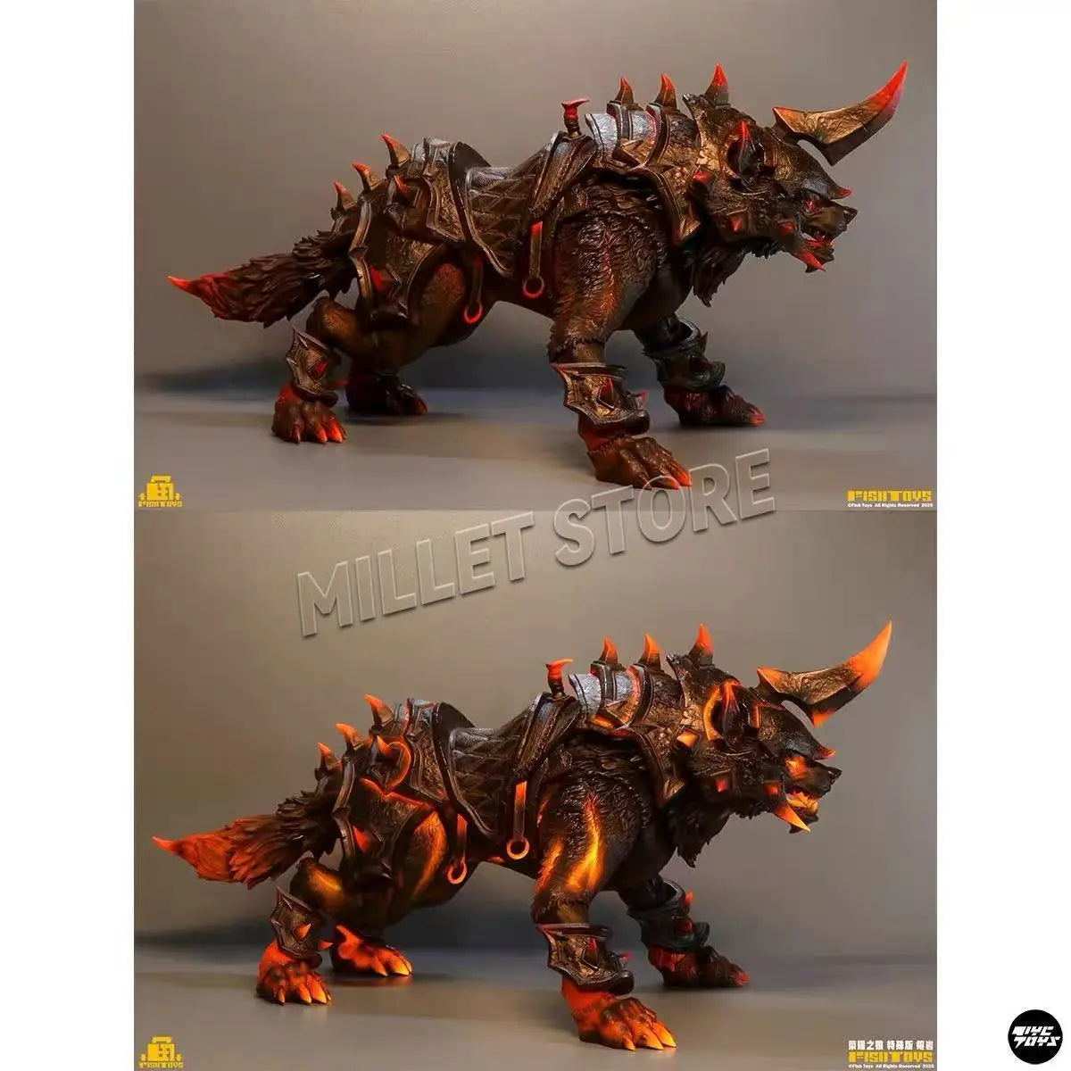 In Stock Fish Toys HY-032 Glory Wolf Special Edition Lava Action Figure Collectible Model Toy For Collectors