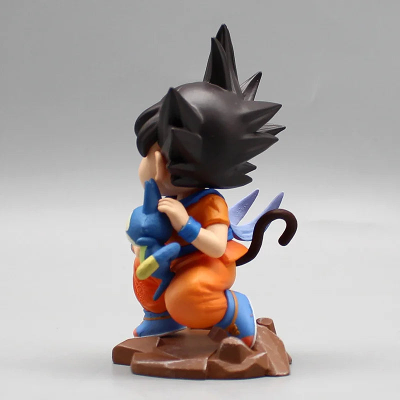 9 cm Dragon Ball Gk Kindheit Sohn Goku Anime Figuren Umarmung Poole Attendant Kawaii Modell Statue Desktop Dekoration Kinder Spielzeug Geschenk