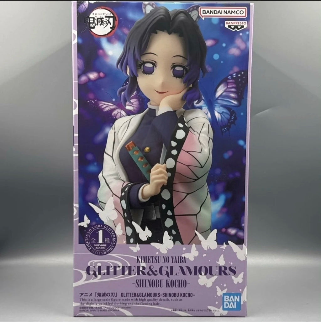 Genuine BANDAI BANPRESTO Demon Slayer KIMETSU NO YAIBA GLITTER & GLAMOURS Kochou Shinobu Tsuyuri Kanawo PVC Figure Model Toy