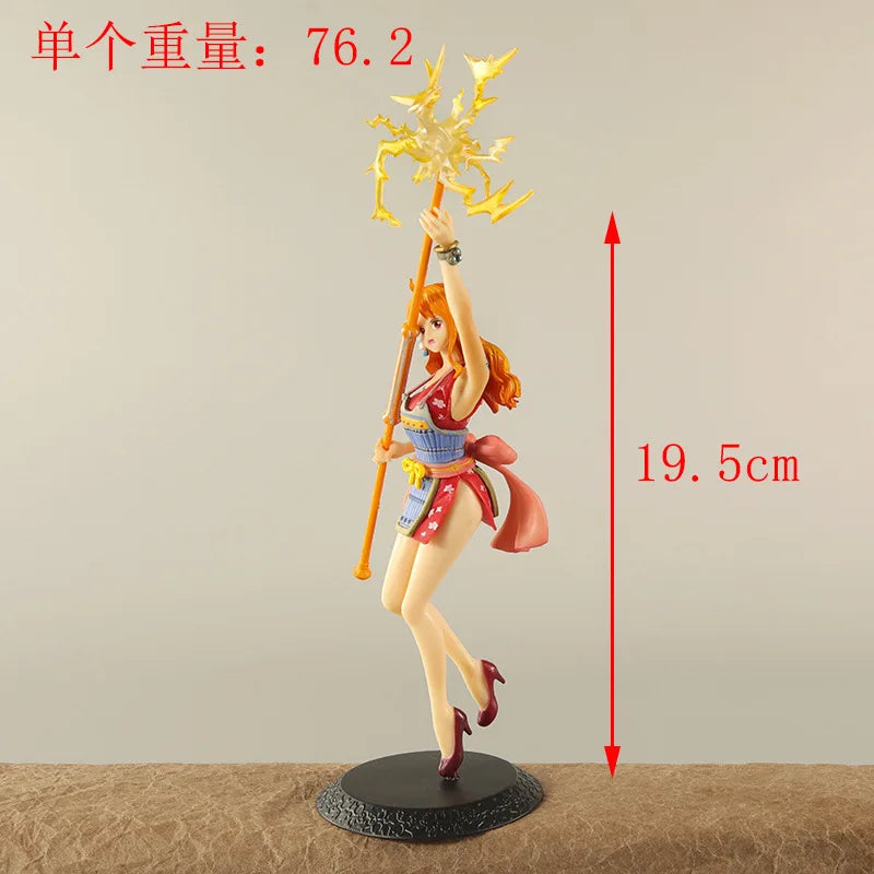 Anime One Piece Nami Figur Magischer Wetterstab WT100 Gedenken an Hundert Szenen der Großen Piraten von Eiichiro Oda Modell