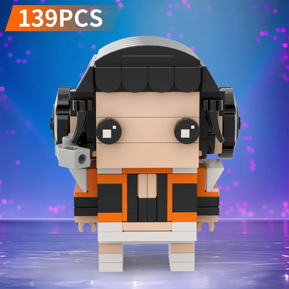 2026 Huntrix Girl Rumi Action Figures Building Blocks Set Zoey Q Version Character Assembled Toys Christmas Gift for Anime Fans