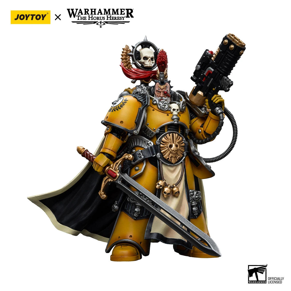 JOYTOY Warhammer 40k 1/18 Action Figures Anime 12.4cm Imperial Fists Legion Praetor with Power Sword