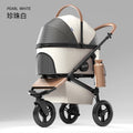 3-Wheel Pet Stroller for Cats Dogs Small Medium Dogs, Detachable Pet Carrier Cart for Walking Out, Outdoor Small Pet Stroller