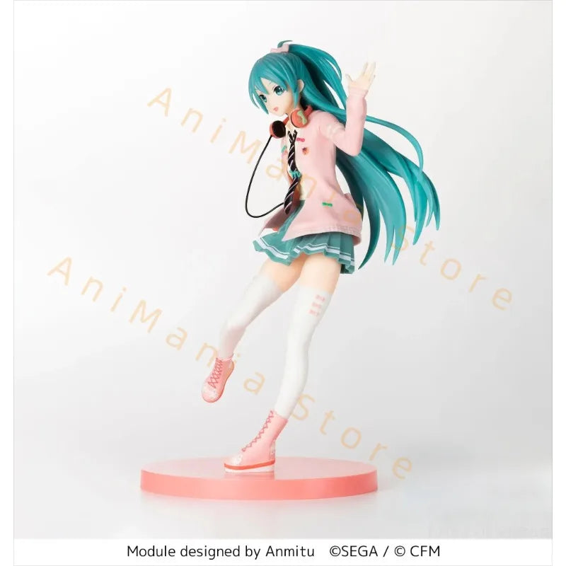 Hatsune Miku Anime Miku Ribbon Girl Project DIVA Arcade Future Tone Action Figures Model Figurine Original Figuarts