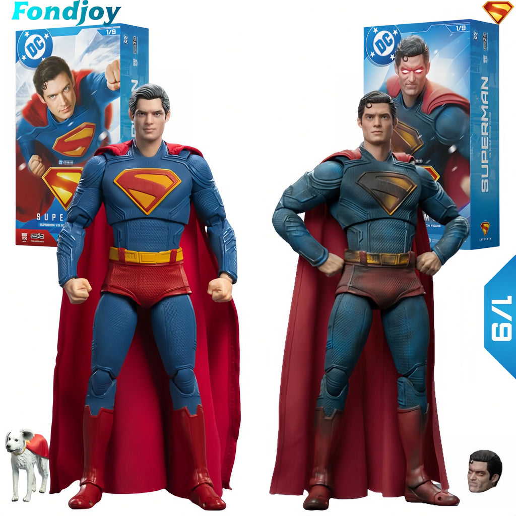 2025 Original Fondjoy David Corenswet Superman Action Figure 1/9 New SupermanFigure PVC Joint Movable Kid Toy Boy Gift
