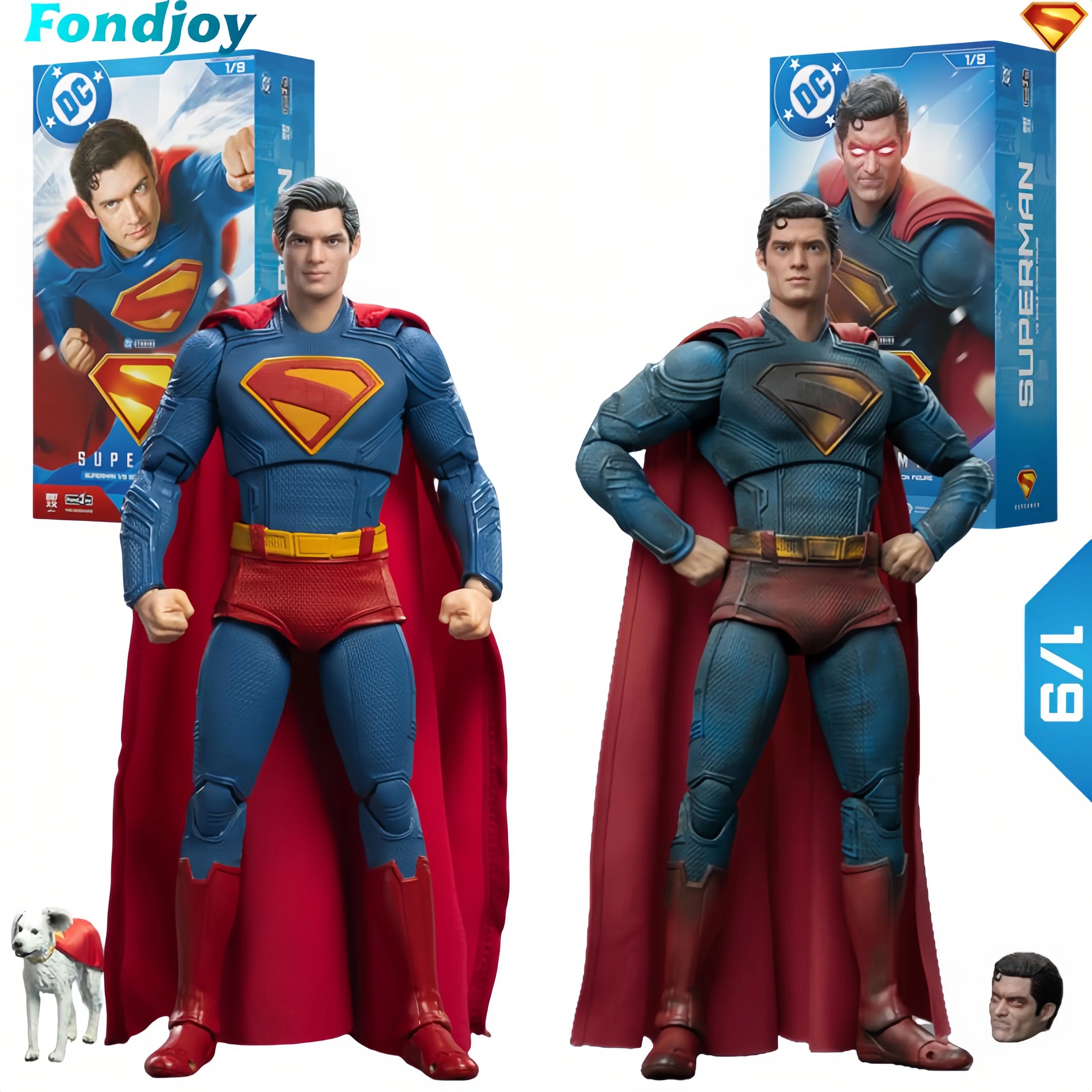 2025 Original Fondjoy David Corenswet Superman Action Figure 1/9 New SupermanFigure PVC Joint Movable Kid Toy Boy Gift