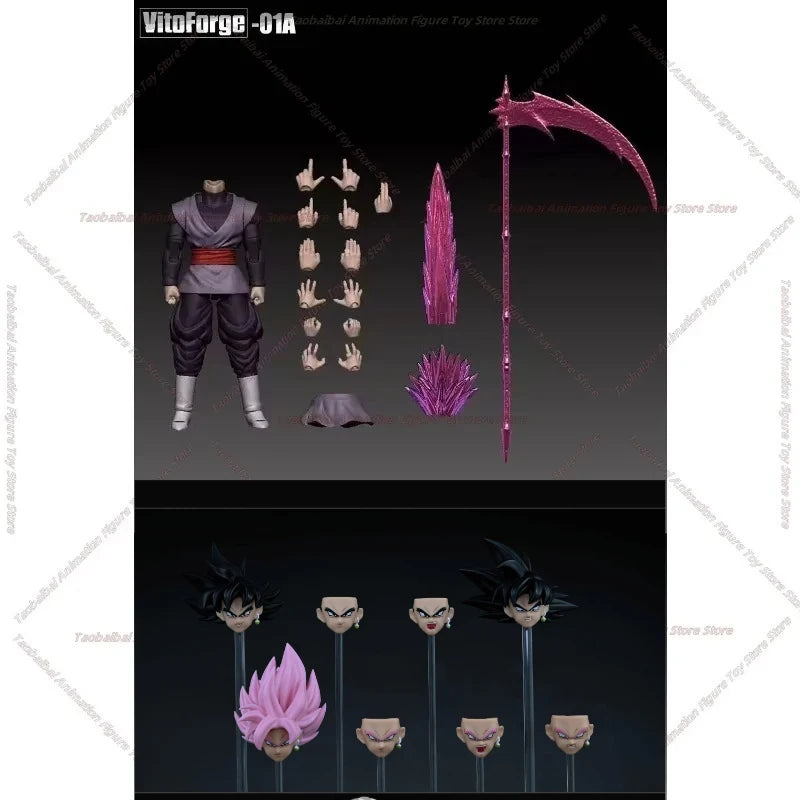 【In Stock Soon！】 VITOFORGE VF Studio Dragon Ball SHF ‘‘Unknown Scythe Lord’’ Black Goku/Gohan 1/12 Action Figures Anime Figures