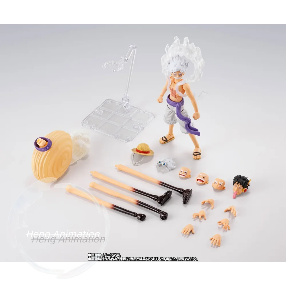 In Stock  Bandai S.H.Figuarts Shf One Piece Future Island Egghead Genuine Monkey D Luffy Gear 5 in Stock Figure Model Toys